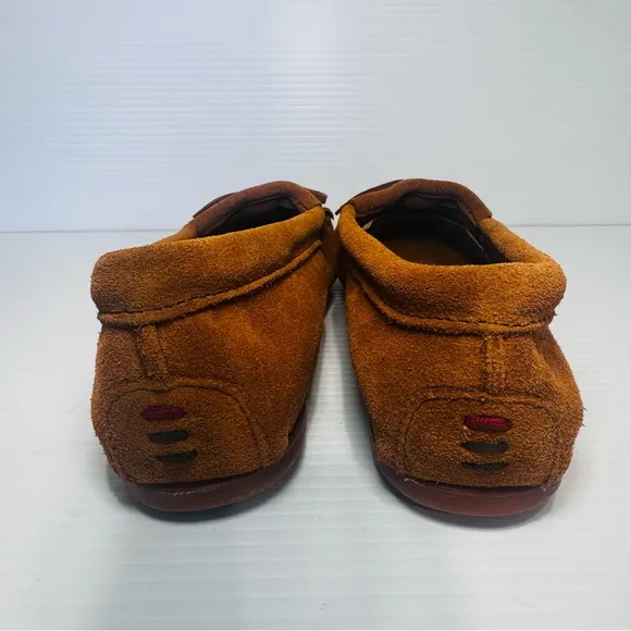 New Minnetonka Thunderbird Brown Suede Leather Moccasins Size 11