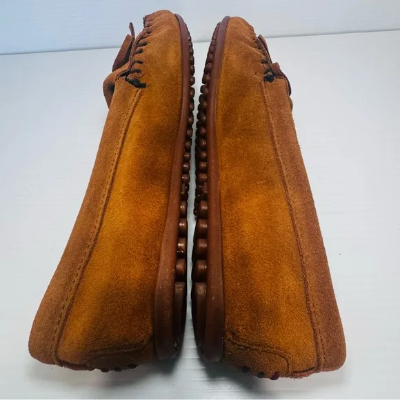 New Minnetonka Thunderbird Brown Suede Leather Moccasins Size 11