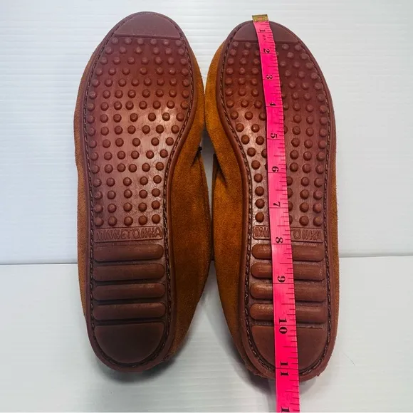 New Minnetonka Thunderbird Brown Suede Leather Moccasins Size 11