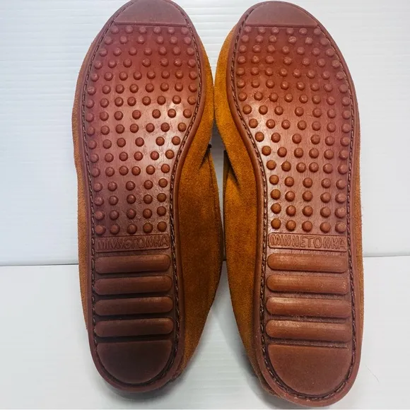 New Minnetonka Thunderbird Brown Suede Leather Moccasins Size 11