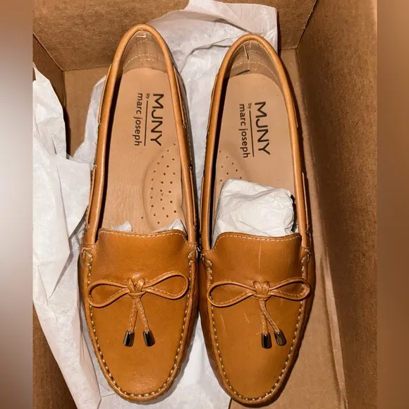 New MJNY Causal Comfortable Genuine Leather Lightweight Classic Moccasins size 9