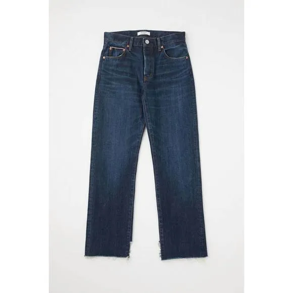 NEW MOUSSY verde straight leg jeans in dark blue