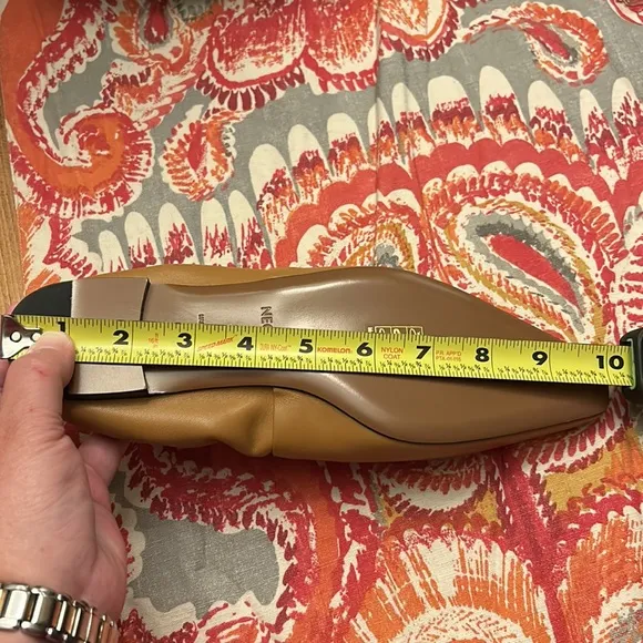 New Neous Pointy Flats in Camel size 37