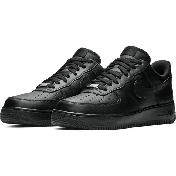 NEW NIKE men's air force 1 '07 shoes in black