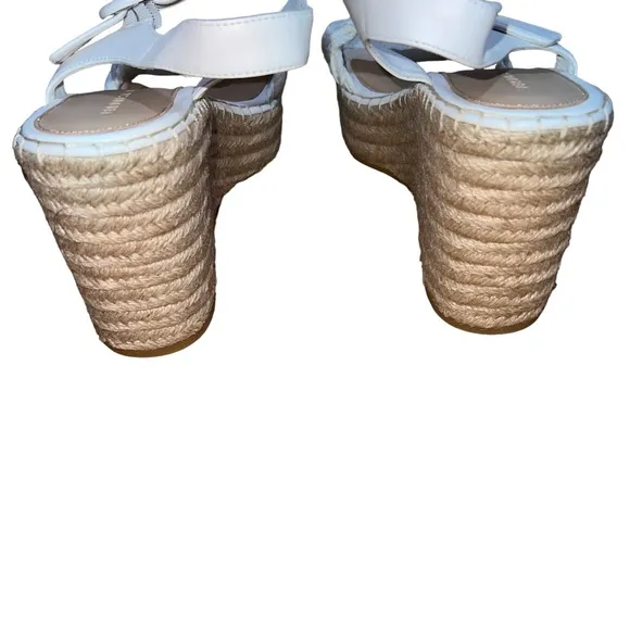 NEW NWOB Veronica Beard Reema Wedge Sandal In Snow White