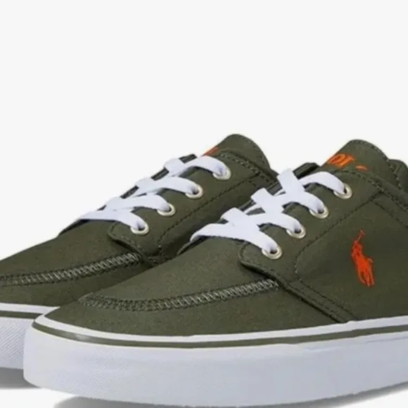 NEW Polo Ralph Lauren Faxon X Low Top Canvas Sneaker Mens Size 11.5 Olive Green