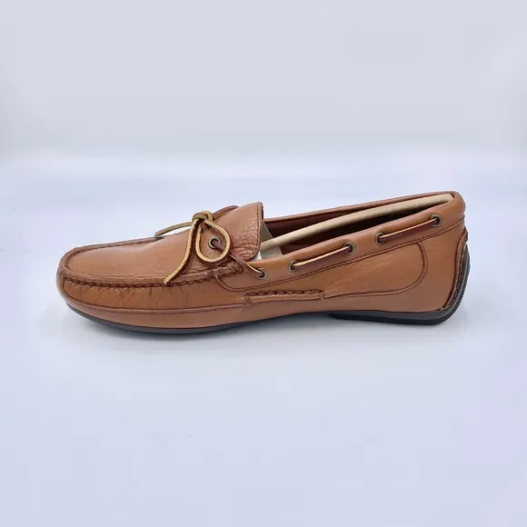 NEW Polo Ralph Lauren Roberts Boat Style Brown Leather Driver Loafers Men’s 10