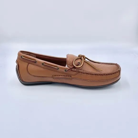 NEW Polo Ralph Lauren Roberts Boat Style Brown Leather Driver Loafers Men’s 10