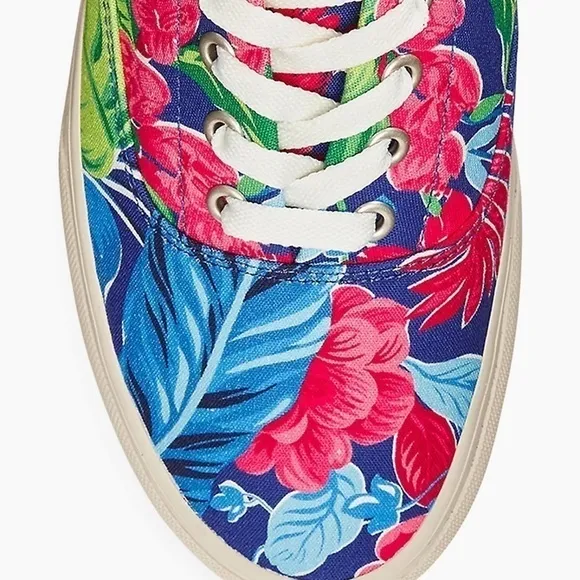 New Polo Ralph Lauren Sz 10 Keaton Hawaiian Print Tennis Shoes Sneakers