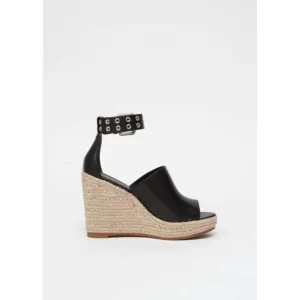 NEW RAG &amp; BONE women's anteros espadrille wedge in black