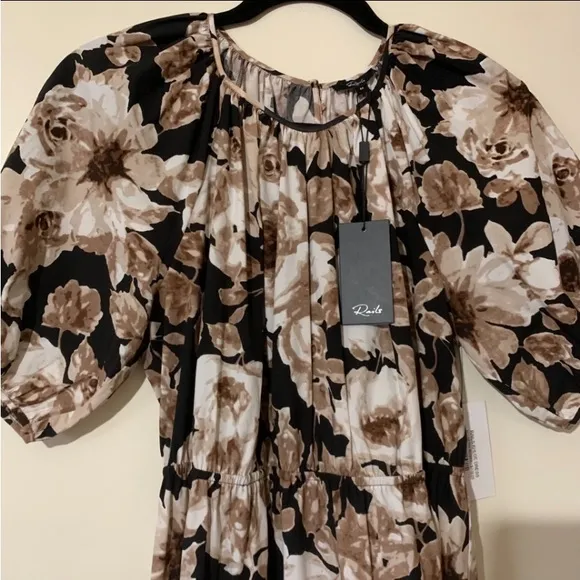 New Rails Khloe Floral Dress in Sepia Roses