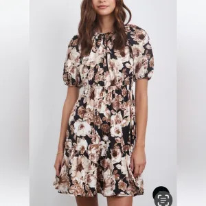 New Rails Khloe Floral Dress in Sepia Roses