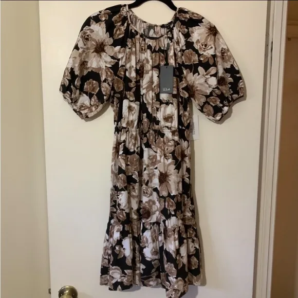 New Rails Khloe Floral Dress in Sepia Roses