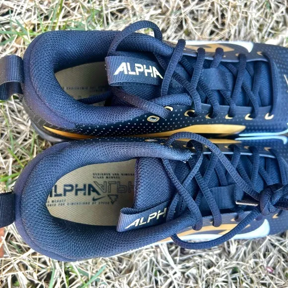 NEW RARE Nike Alpha Menace 4 Elite Gold size 11 Football Cleats shoes
