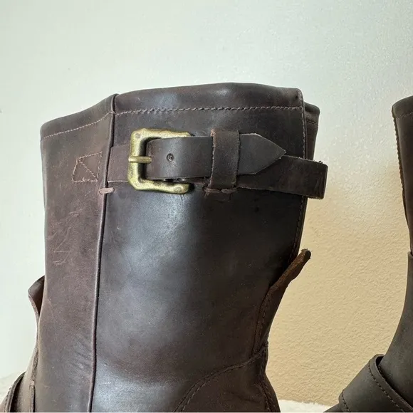 New! Retail $160 Enzo Angiolini Dark Brown Leather Boots Size 9.5
