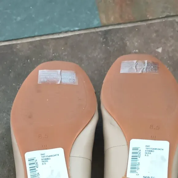 New Saks Fifth Avenue Ballet Flats Nude