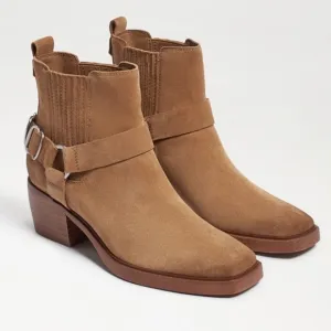 NEW Sam Edelman Womens Bellamie Camel Western Boho Heels Square Toe shoes
