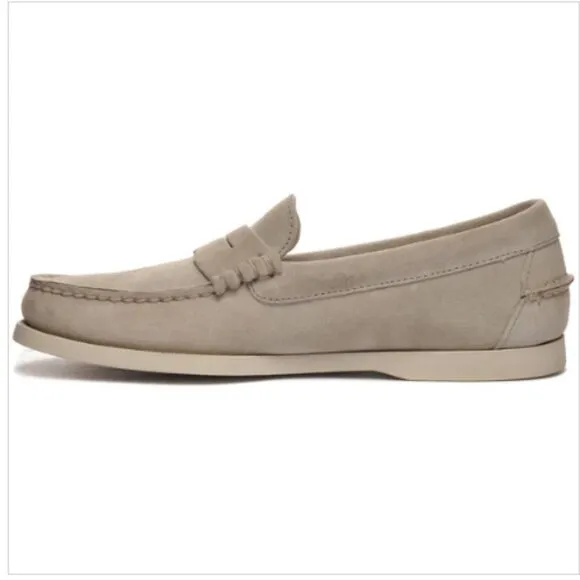 NEW SEBAGO women Suede Dan Boat Rough Out Penny Moccasins bige 253