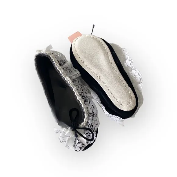 new Shop of the Moment ❃ Embellished Lace Ballet Flat ❃ Black Velvet ❃ Baby Girl
