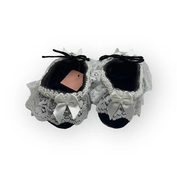 new Shop of the Moment ❃ Embellished Lace Ballet Flat ❃ Black Velvet ❃ Baby Girl