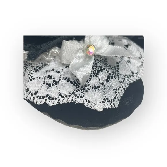 new Shop of the Moment ❃ Embellished Lace Ballet Flat ❃ Black Velvet ❃ Baby Girl