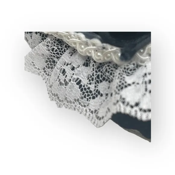 new Shop of the Moment ❃ Embellished Lace Ballet Flat ❃ Black Velvet ❃ Baby Girl