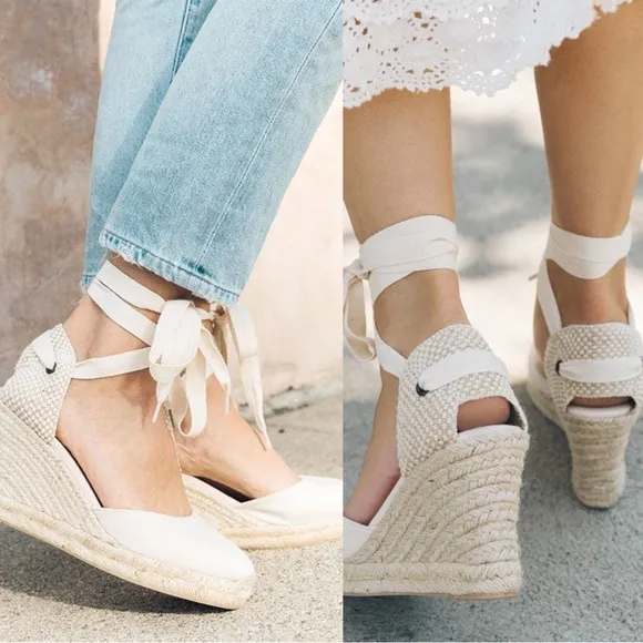 NEW | Soludos Tan Espadrille Wedges