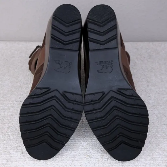 New! SOREL After Hours Wedge Ankle Boots US 10 Brown Suede Waterproof Booties