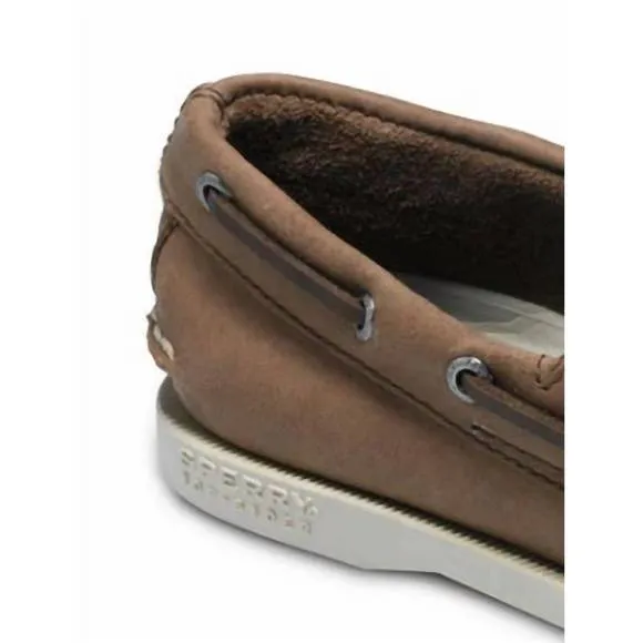 NEW SPERRY boy's authentic velcro boat shoes in brown
