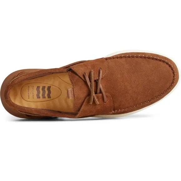 NEW SPERRY men's a/o plushwave 2.0 boat shoes in camo brown/brown