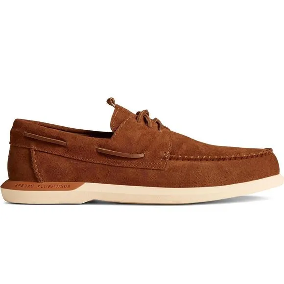 NEW SPERRY men's a/o plushwave 2.0 boat shoes in camo brown/brown