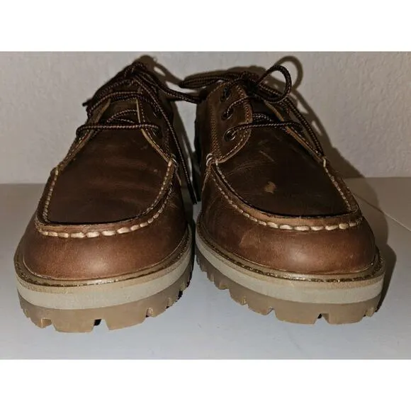 New Sperry Men's Authentic Original Lug 3-Eye Leather Boat Shoe Size 10 $130