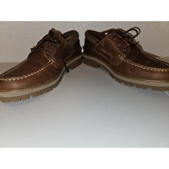 New Sperry Men's Authentic Original Lug 3-Eye Leather Boat Shoe Size 10 $130