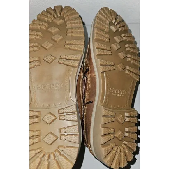 New Sperry Men's Authentic Original Lug 3-Eye Leather Boat Shoe Size 10 $130