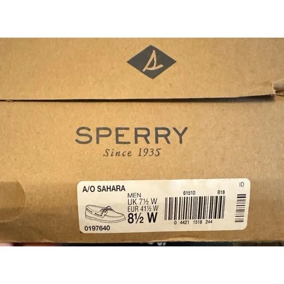 NEW Sperry Men's Size 8.5 M Authentic Original 2 Eye Boat Shoe Sahara 197640