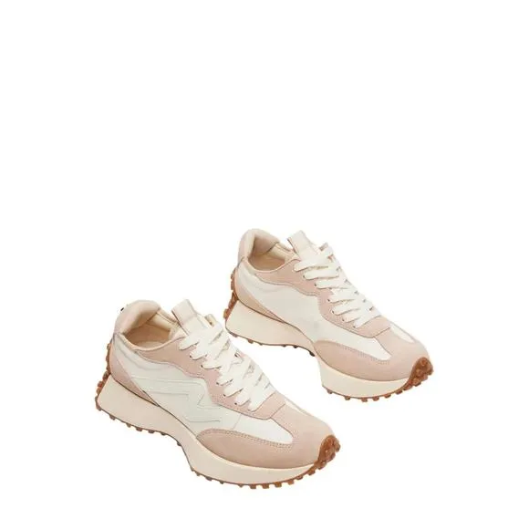 NEW STEVE MADDEN women's campo sneakers in beige multi