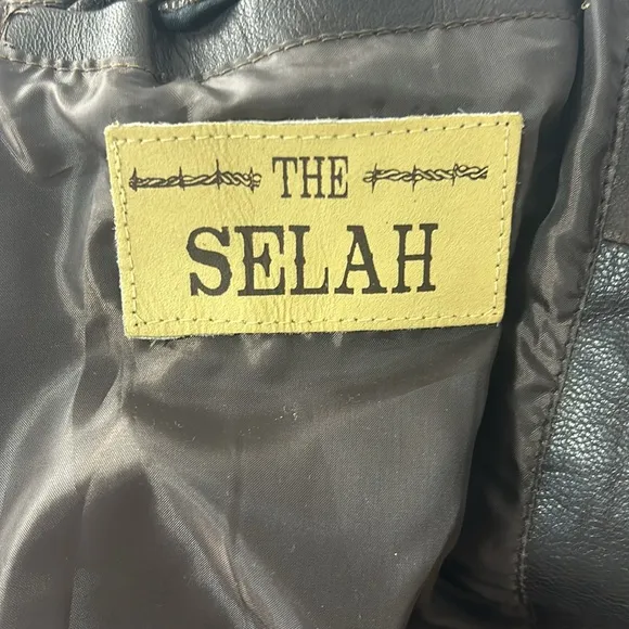 NEW Stran T Smith STS Ranchwear dark brown distressed leather jacket SELAH Large