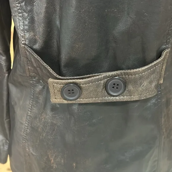 NEW Stran T Smith STS Ranchwear dark brown distressed leather jacket SELAH Large
