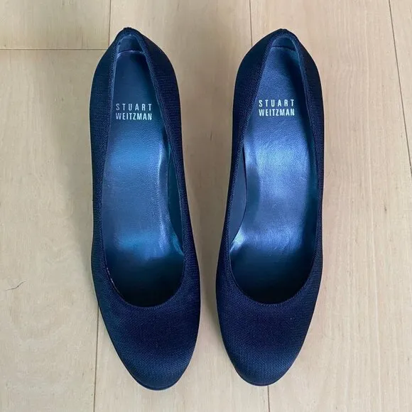 NEW Stuart Weitzman Stiletto Platform Pumps Size 7.5 Made In Spain Black Formal