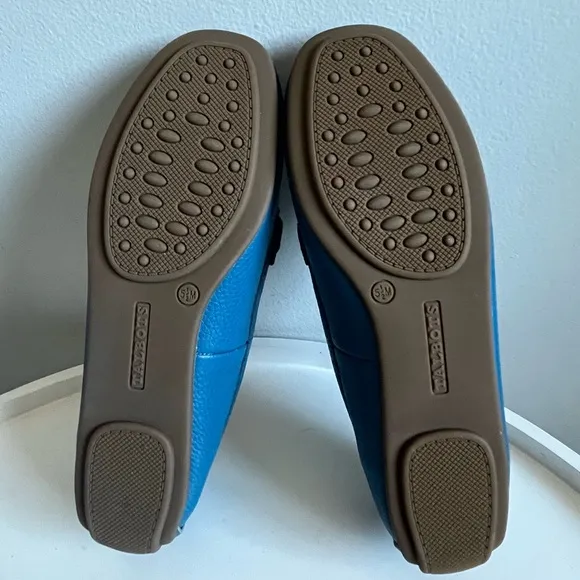 NEW Talbots Everson Tassel Driving Moccasins Blue Leather 5.5M