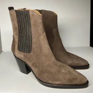 NEW TORAL Size 38 US 7 Afelpado River Fire Western Boots Heeled Suede Tuckernuck
