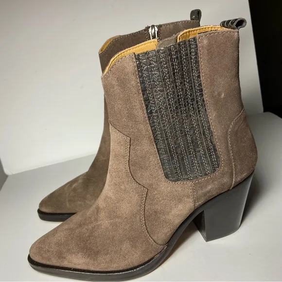 NEW TORAL Size 38 US 7 Afelpado River Fire Western Boots Heeled Suede Tuckernuck