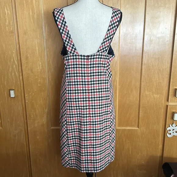 🐦‍⬛NEW Trina Turk plaid women’s jumper dress size large academic hippie vibes