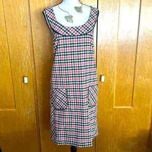 🐦‍⬛NEW Trina Turk plaid women’s jumper dress size large academic hippie vibes