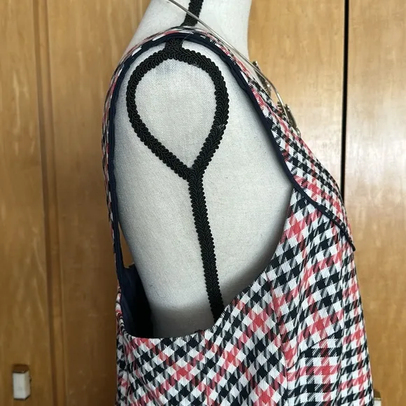 🐦‍⬛NEW Trina Turk plaid women’s jumper dress size large academic hippie vibes