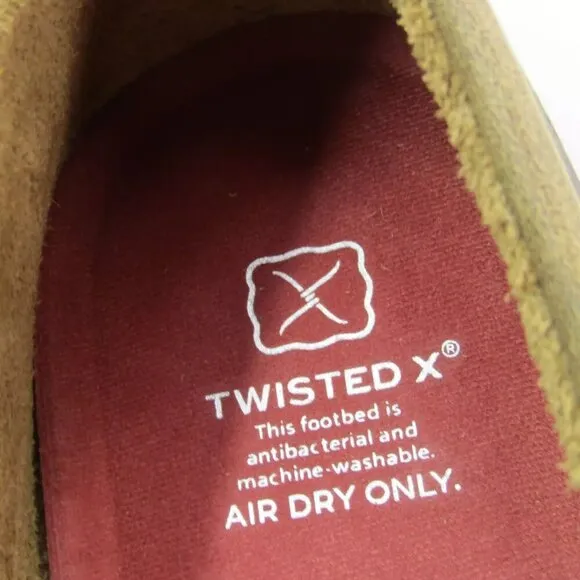 NEW TWISTED X Womens Boat Shoe Driving Moccasins Cushioned Lace-Up Size 9