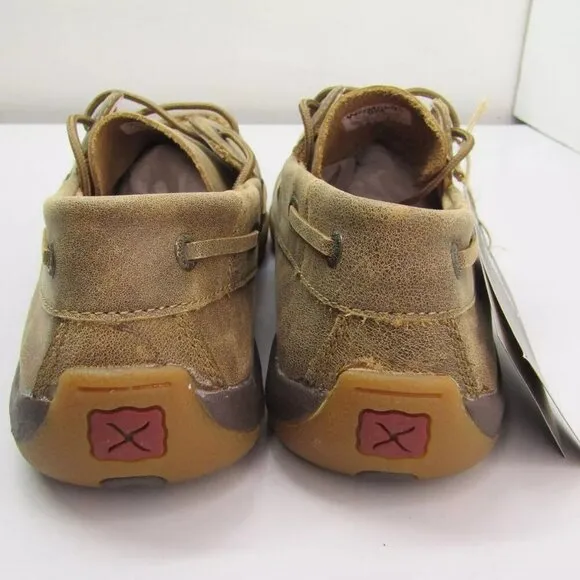 NEW TWISTED X Womens Boat Shoe Driving Moccasins Cushioned Lace-Up Size 9