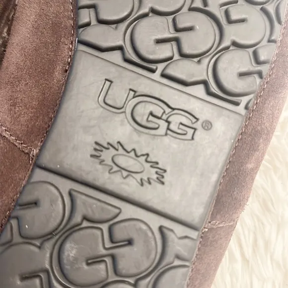 NEW UGG Ascot Brown Suede Sherling Moccasins Slippers loafers Men size 17