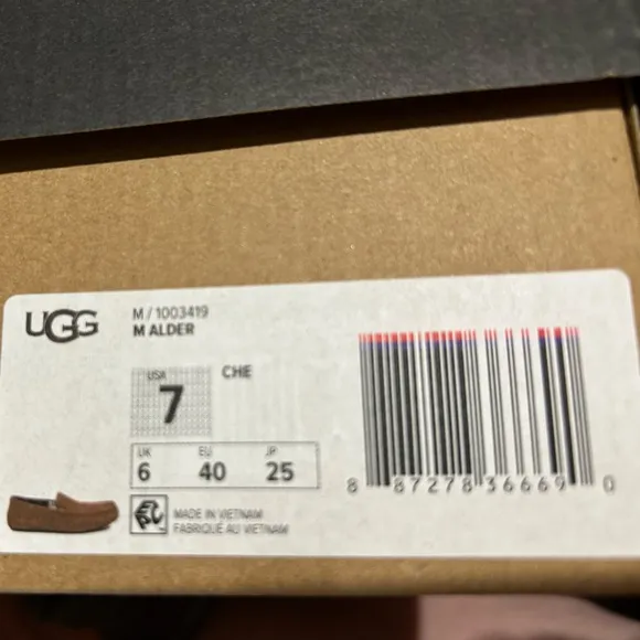 NEW UGG ALDER Men’s Slippers Suede Leather Wool Lining Moccasins Indoot Outdoor