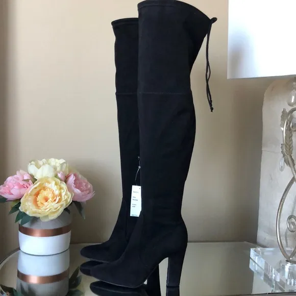 New UNISA Black Over the Knee 4” Heeled Boots
